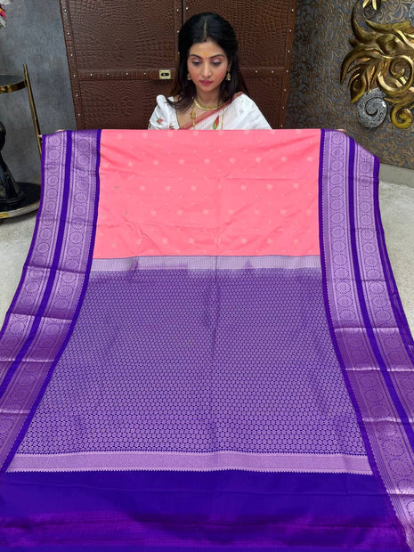 Premium Kanchi Silver Zari