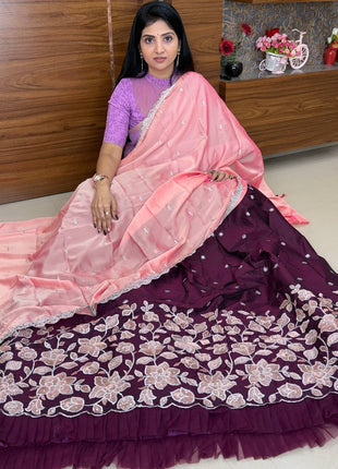 Lehenga is Free Size (Semi Stitched )