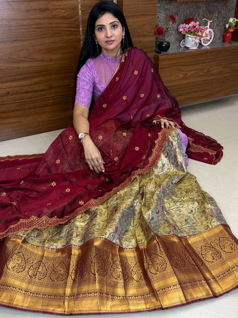 Lehenga is Free Size (Semi Stitched )