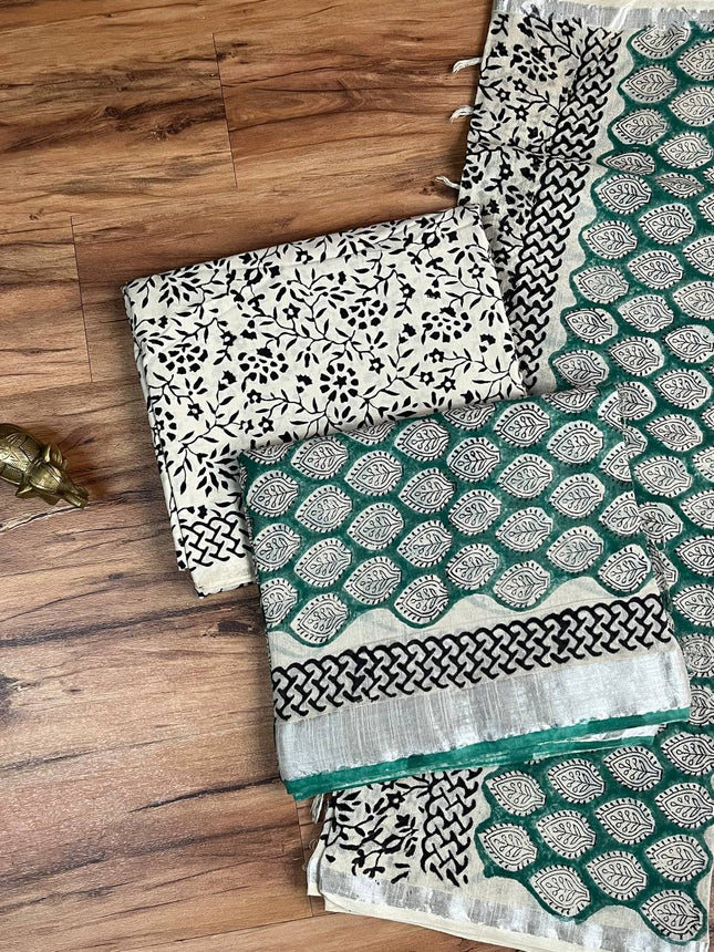 Linen Cotton Suit (Unstitched)