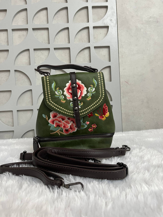 Floral Embroidered Handbag