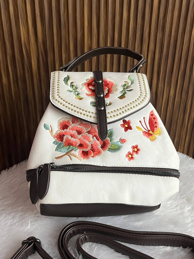 Floral Embroidered Handbag