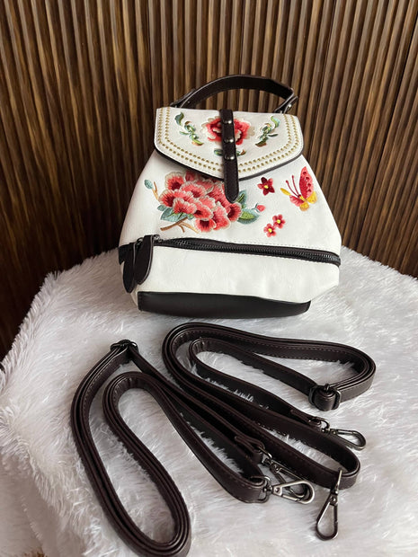 Floral Embroidered Handbag