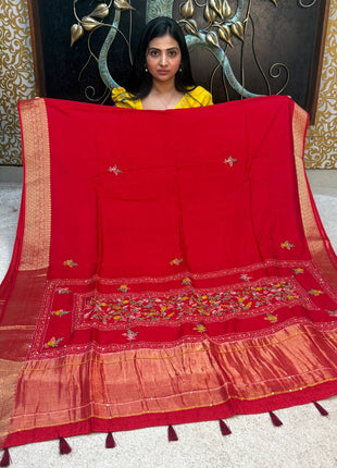 Chinnon Blended Linen With Hand Embroidery