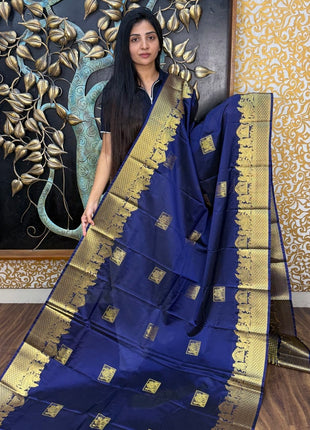 Premium Kanchi Gold Zari Pallaku Design