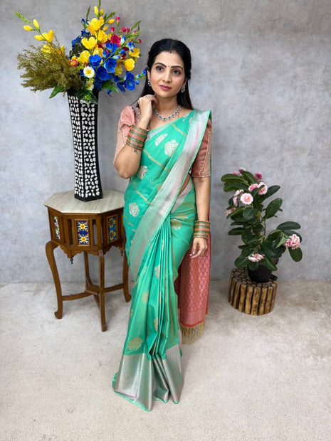 Kanchi Silk Silver Zari