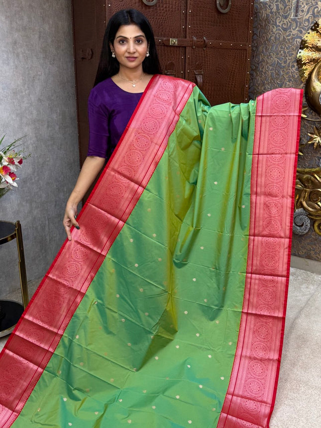 Premium Kanchi Silver Zari