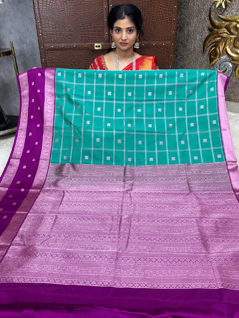 Premium Kanchi Silver Zari