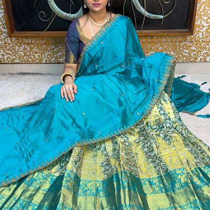 Lehenga is Free Size (Semi Stitched )