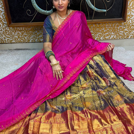 Lehenga is Free Size (Semi Stitched )