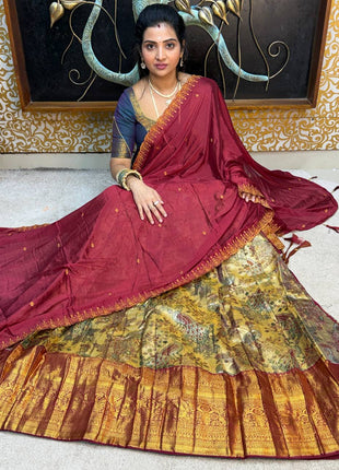 Lehenga is Free Size (Semi Stitched )