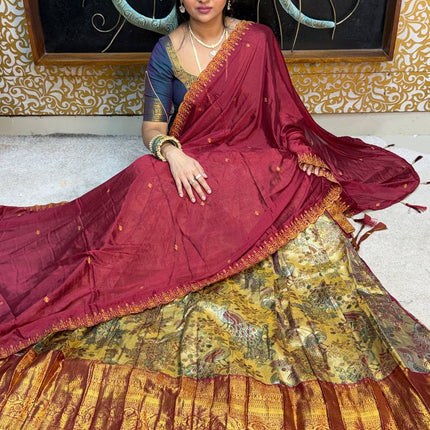 Lehenga is Free Size (Semi Stitched )