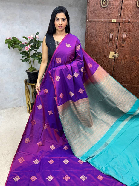 Border Less Kanchi Silk