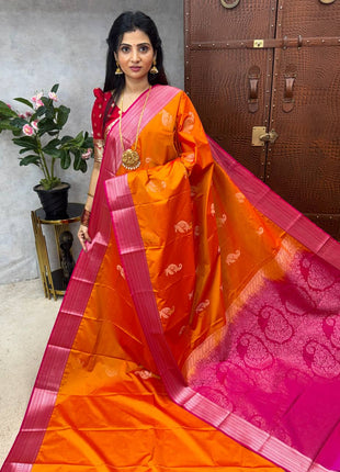 Premium Kanchi Silver Zari