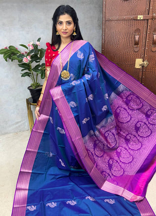 Premium Kanchi Silver Zari