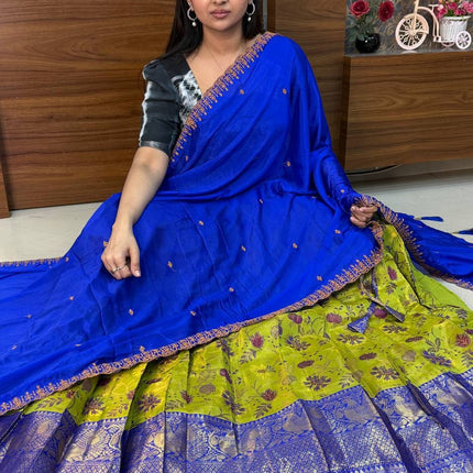 Lehenga is Free Size (Semi Stitched )