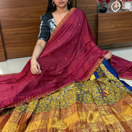 Lehenga is Free Size (Semi Stitched )