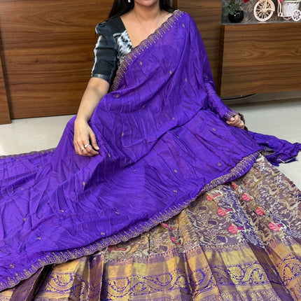 Lehenga is Free Size (Semi Stitched )