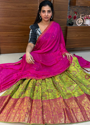 Lehenga is Free Size (Semi Stitched )