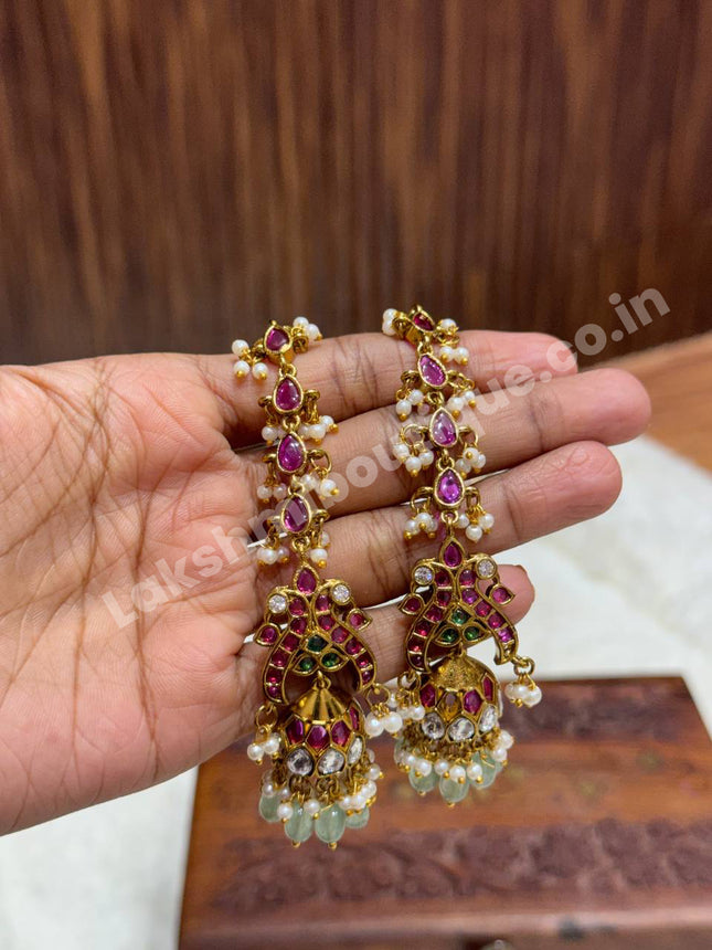 Jhumki With Attached Mattal