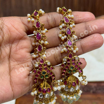 Jhumki With Attached Mattal