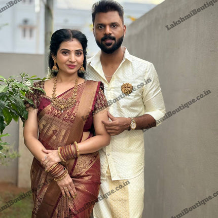 Premium Kanchi Gold Zari