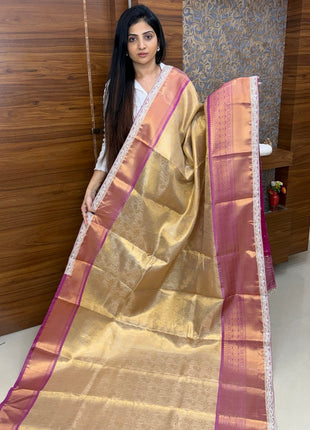 Katan With Lace Work Border