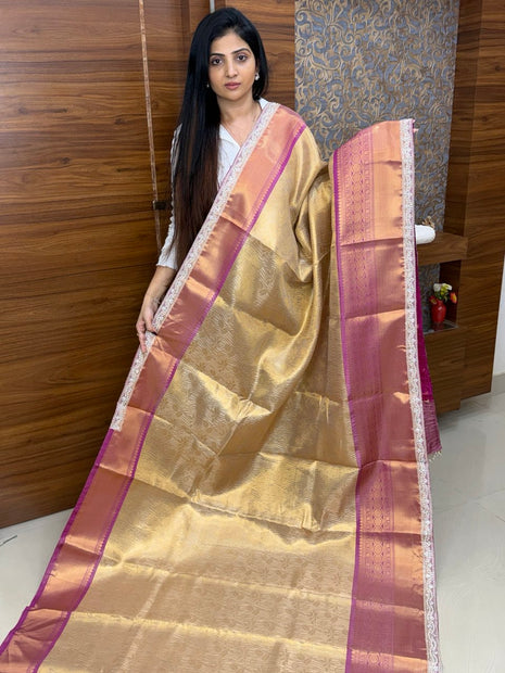 Katan With Lace Work Border