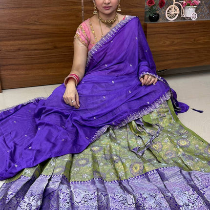 Lehenga is Free Size (Semi Stitched )