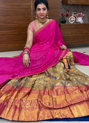 Lehenga is Free Size (Semi Stitched )