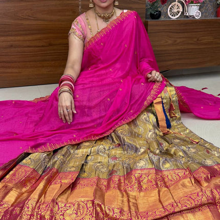 Lehenga is Free Size (Semi Stitched )