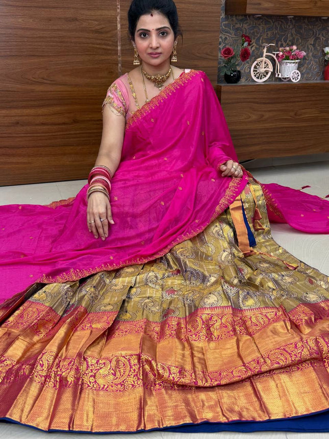Lehenga is Free Size (Semi Stitched )