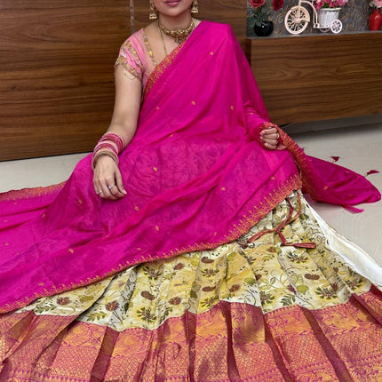 Lehenga is Free Size (Semi Stitched )