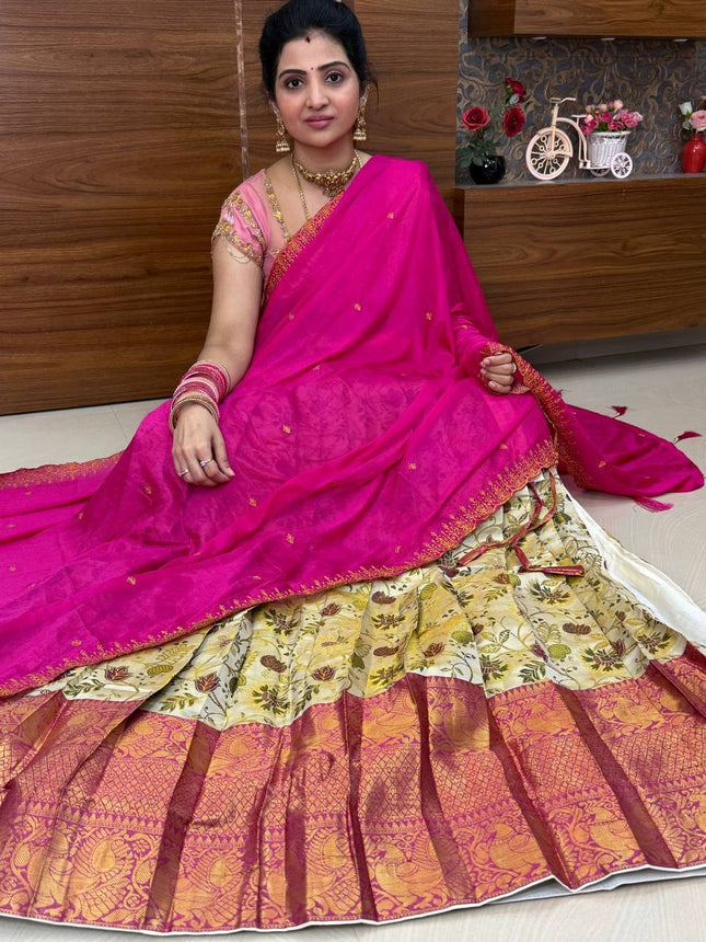 Lehenga is Free Size (Semi Stitched )