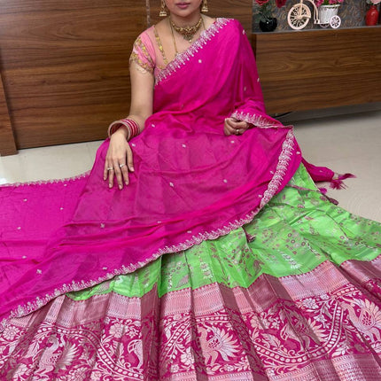 Lehenga is Free Size (Semi Stitched )