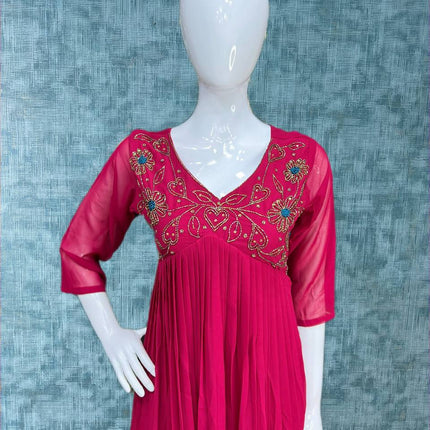 Jewel Neck Kurtis