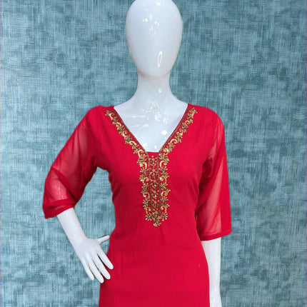 Jewel Neck Kurtis