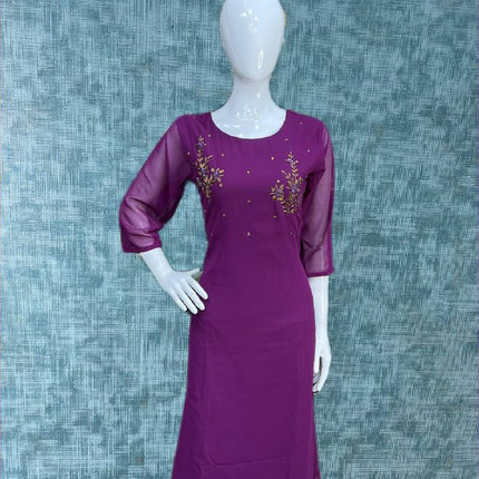 Jewel Neck Kurtis