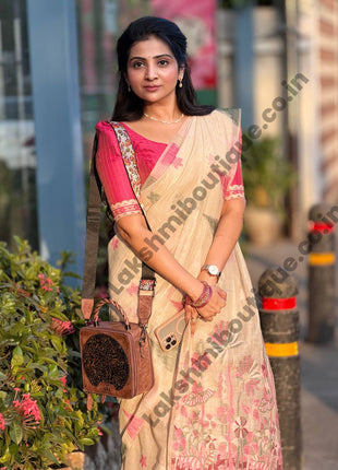 Chanderi Cotton With Weaving Pallu