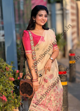 Chanderi Cotton With Weaving Pallu