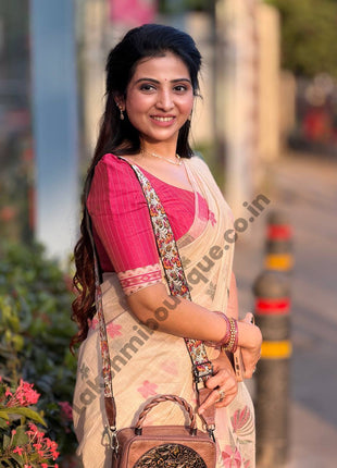 Chanderi Cotton With Weaving Pallu