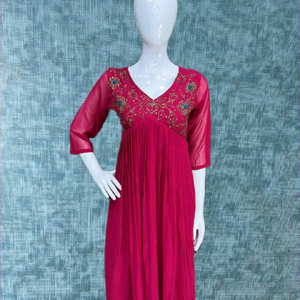 Jewel Neck Kurtis