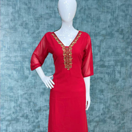 Jewel Neck Kurtis