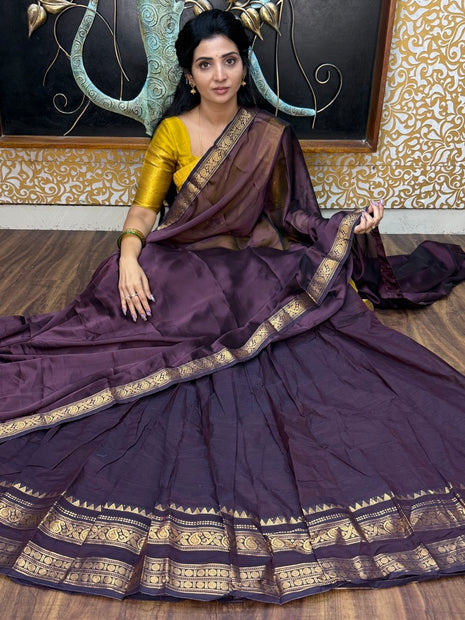 Half Saree (Stitched Skirt, Unstitched Blouse)