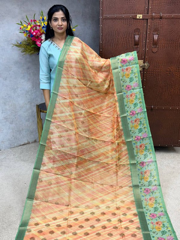 Semi Raw Silk Sarees