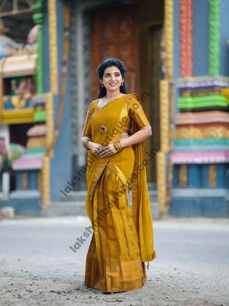 Half Saree (Stitched Skirt, Unstitched Blouse)