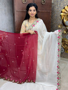 Designer Saree With Cut Work