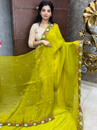 Designer Saree With Cut Work