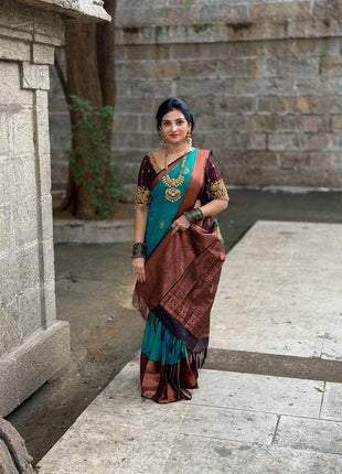 Premium Kanchi Coffee Brown Border