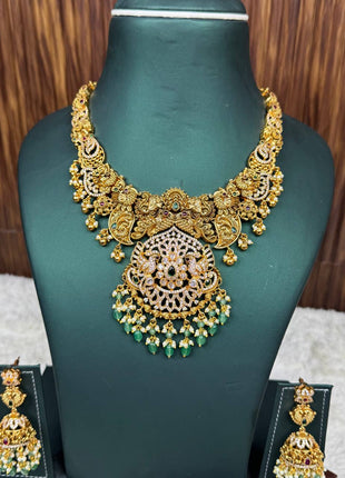 Temple with Diamond look Stone